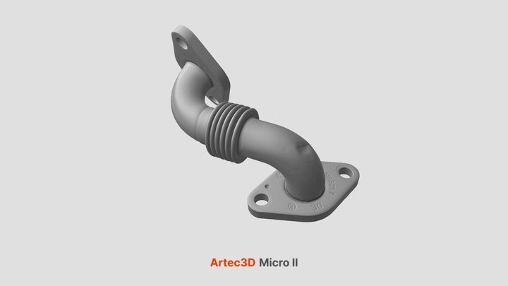 EGR connection pipe scan by Artec 3D