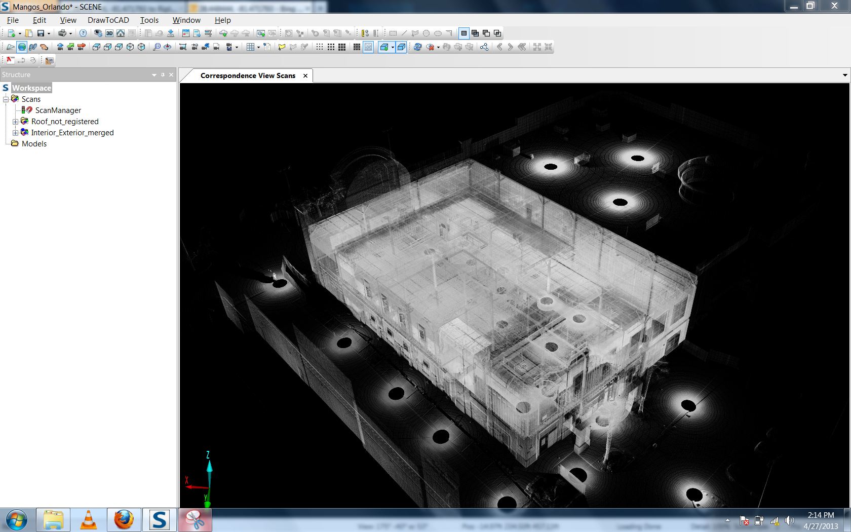 Building reality capture with a measured digital scan overlay